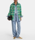 God's True Cashmere Hero plaid cashmere shirt