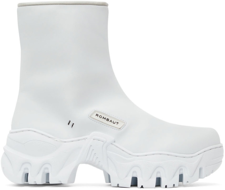 Photo: Rombaut White Future Leather Boccaccio II Lite Ankle Boots