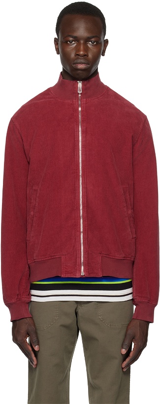 Photo: PS by Paul Smith Red Patch Bomber Jacket