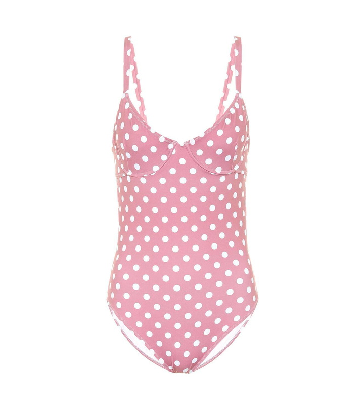 Photo: Caroline Constas Mykela dotted swimsuit
