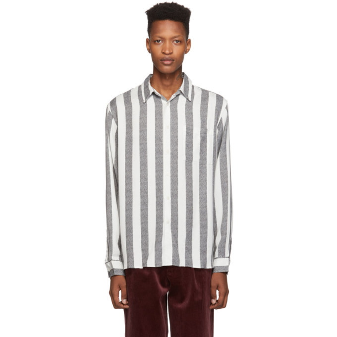 Photo: Saturdays NYC Black and White Jumbo Stripe Perry Shirt