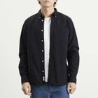 Foret Men's Creek Heavy Flannel Check Overshirt in Navy