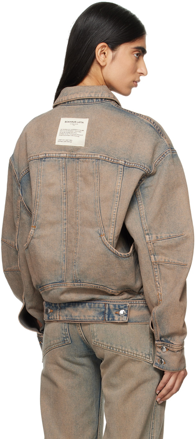 Eckhaus Latta Blue 'EL' Redux Denim Jacket