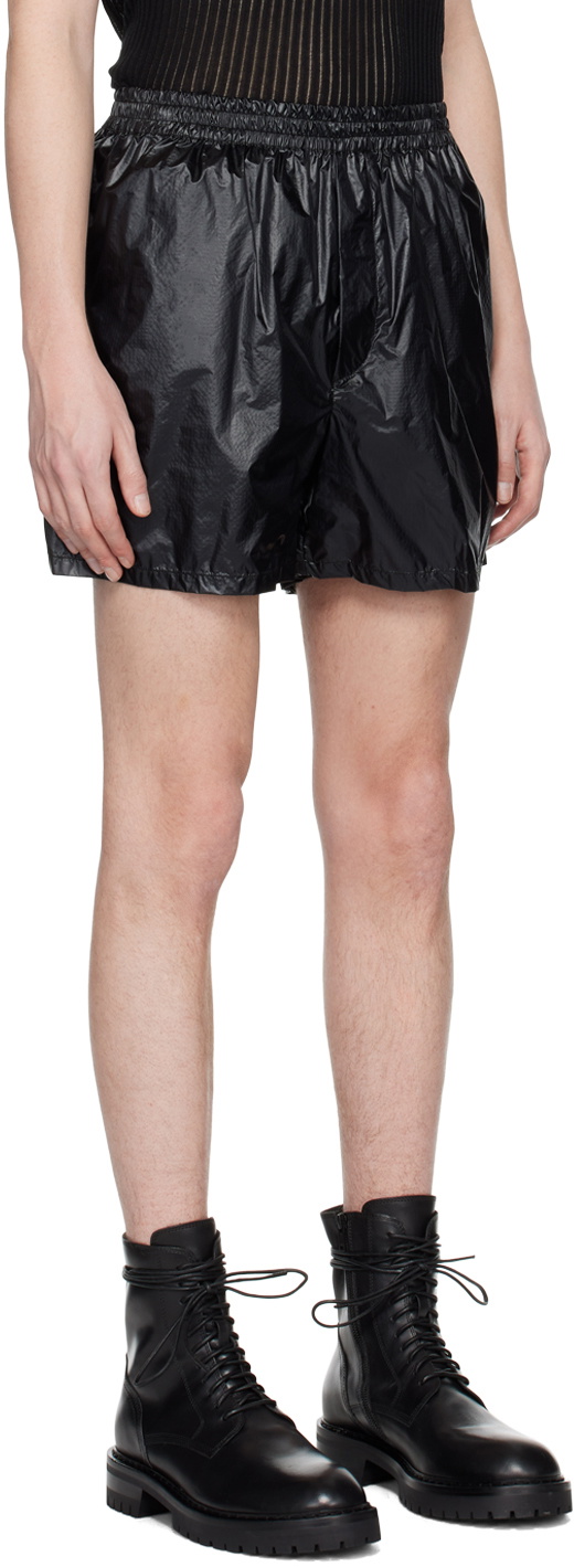 SAPIO Black Button-Fly Shorts