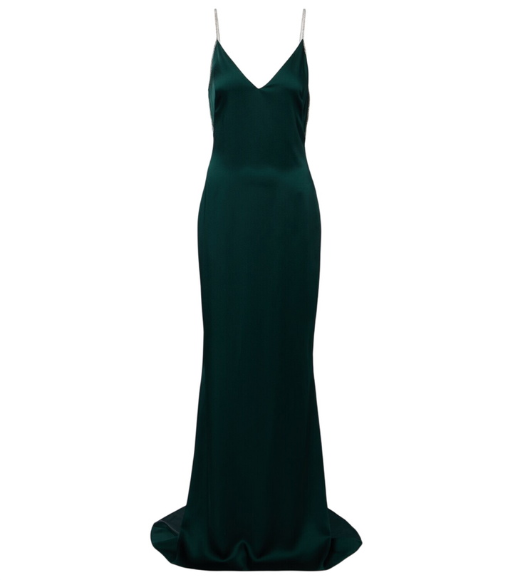 Photo: Tom Ford Crystal-embellished satin slip dress