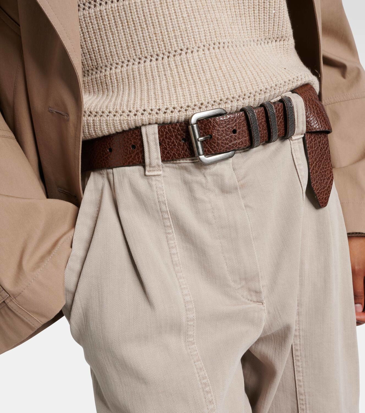 BRUNELLO CUCINELLI モニーレ レザー ナロー ベルト BRUNELLO CUCINELLI モニーレ レザー ナロー ベルト