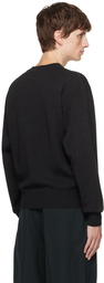 LEMAIRE Black V-Neck Sweater