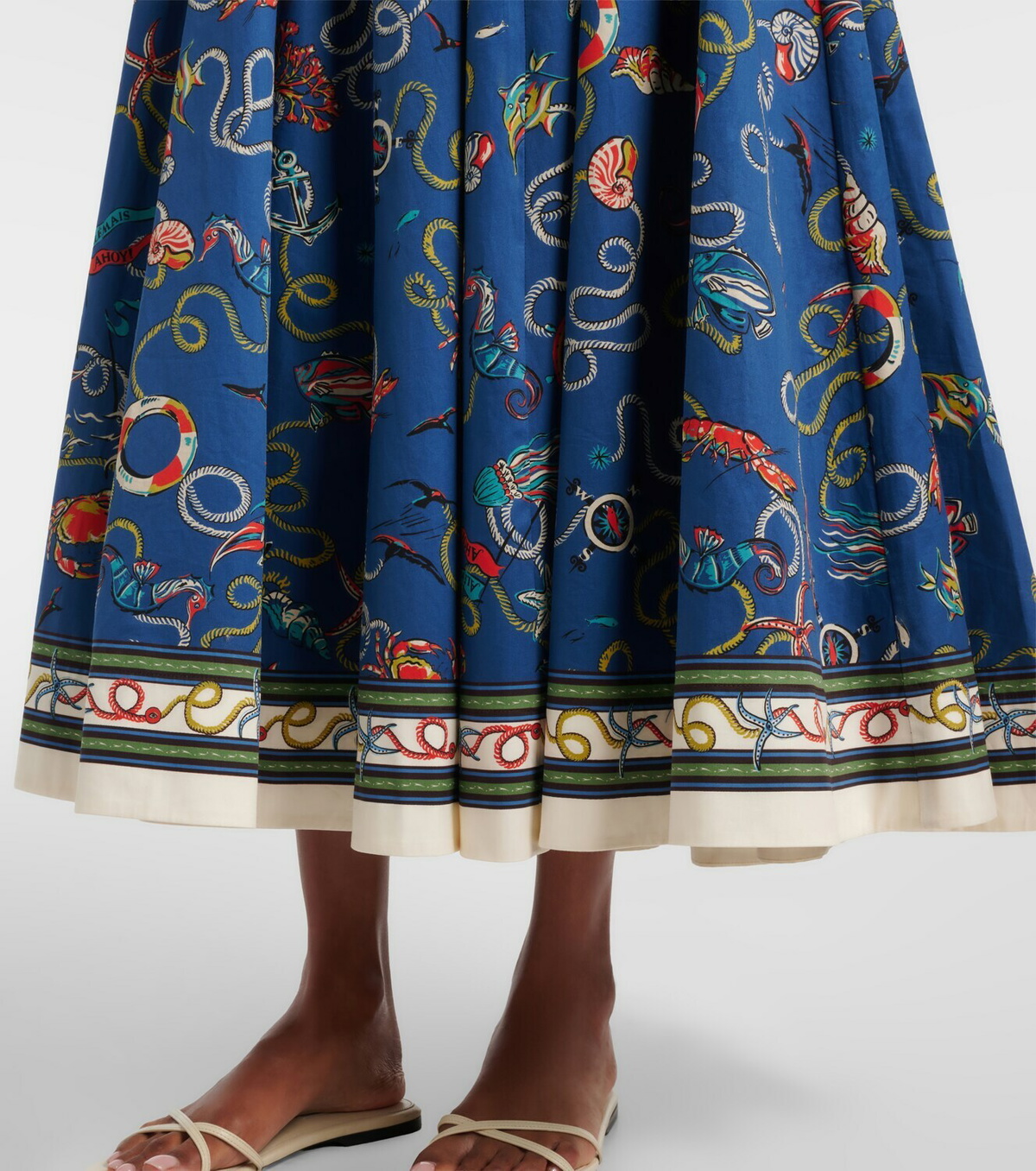 Alémais Cove printed cotton maxi skirt