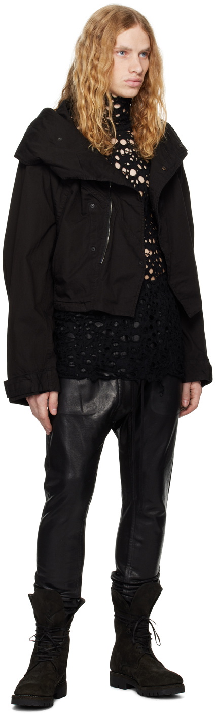Julius Black Coated Sweatpants