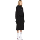 Vetements Black Hoodie Wrap Dress