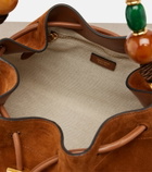 Jimmy Choo Bon Bon Medium beaded suede bucket bag