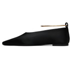 Jil Sander Black Ring Ballerina Flats
