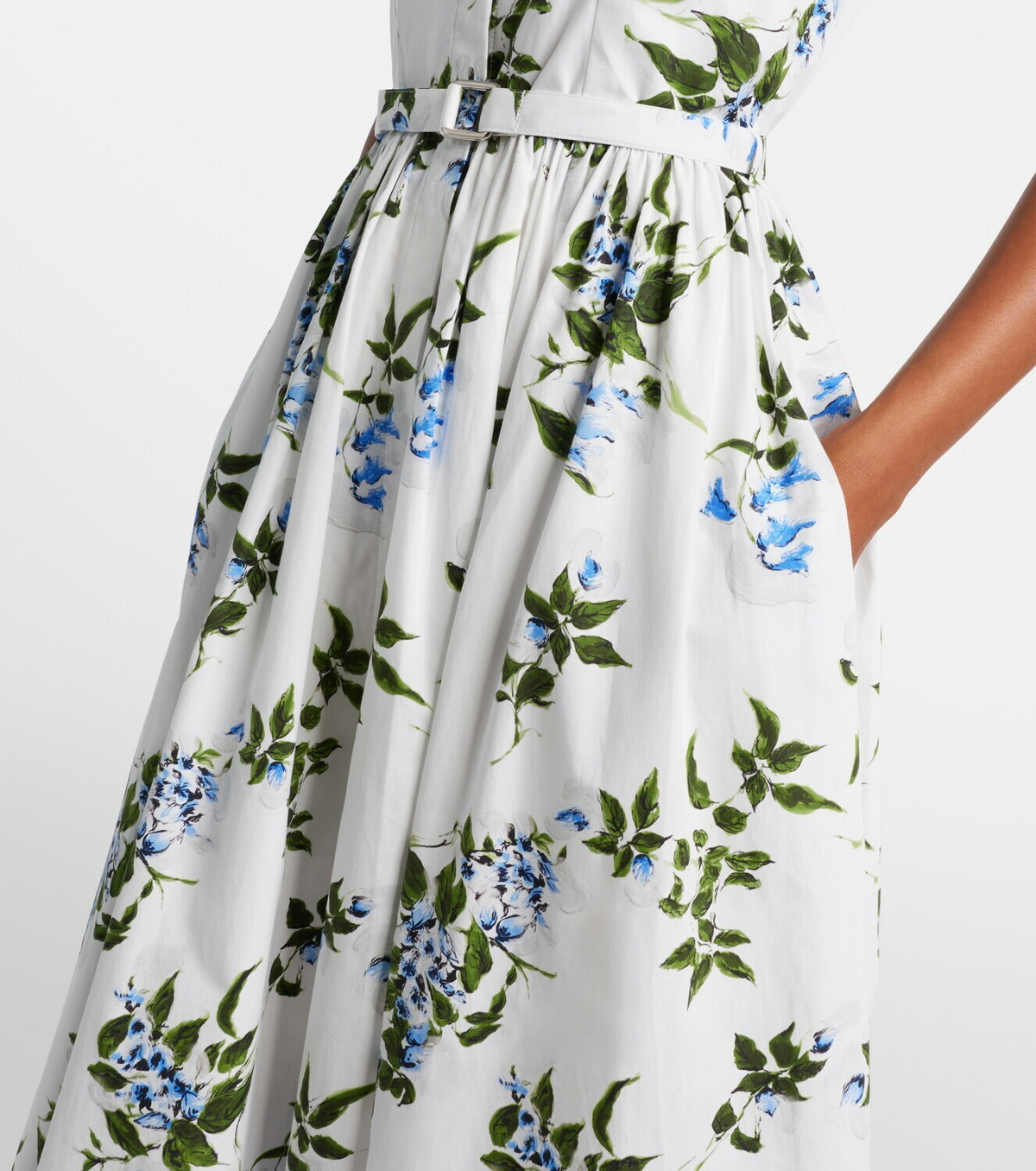 Emilia Wickstead Norika belted floral cotton shirt dress