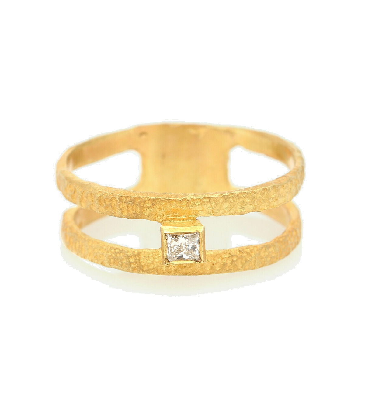 Elhanati - Roxy Fine Graphic 18kt gold ring with diamond Elhanati