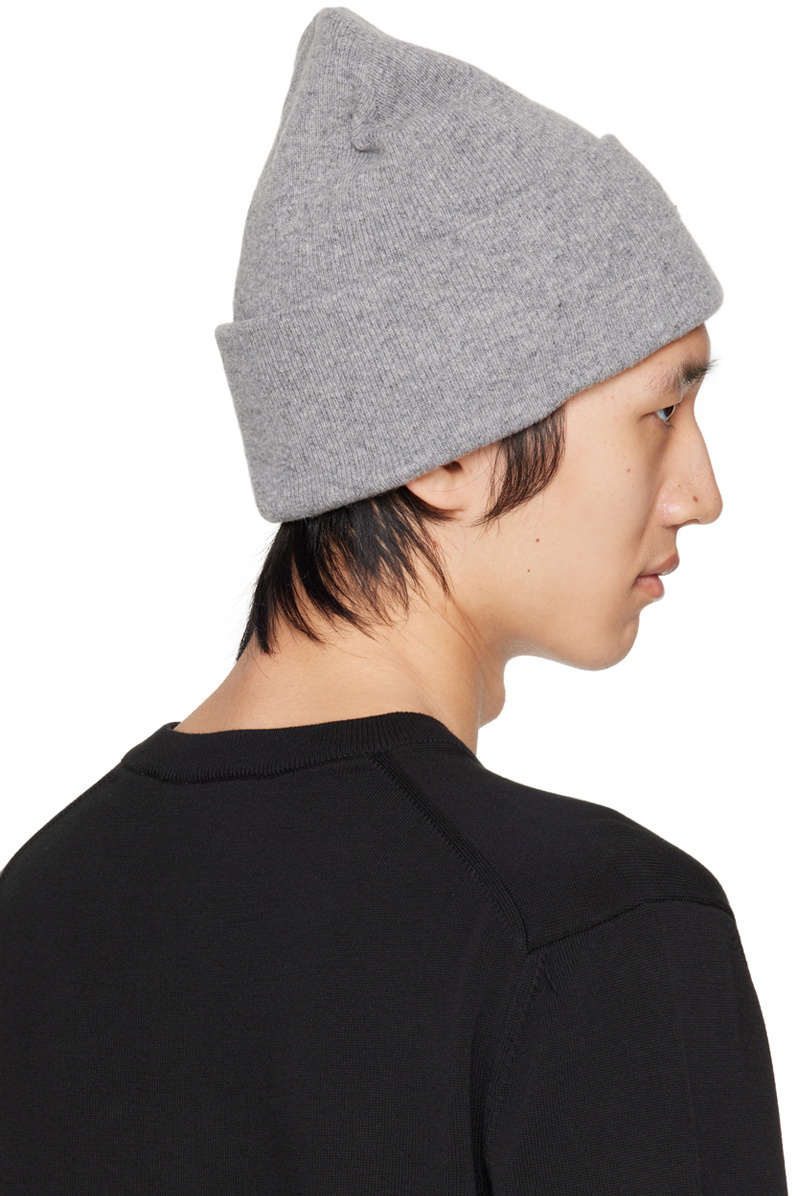 Lacoste Gray Wool Beanie Lacoste display picture 1