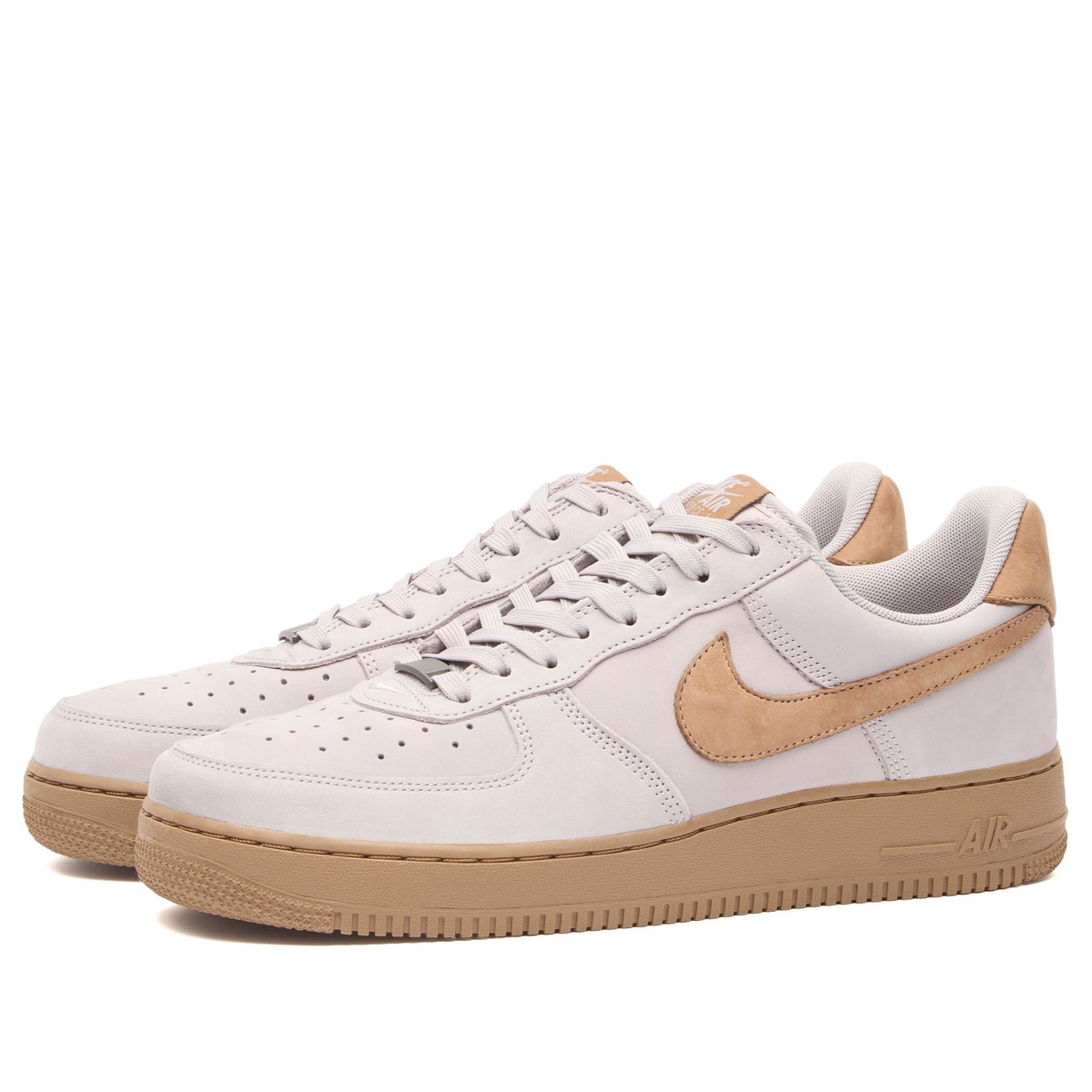 Nike Men's Air Force 1 Low Retro Prm Qs Sneaker in Silver Lilac/Taupe