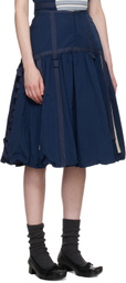Paula Canovas Del Vas Navy Bonbon Midi Skirt