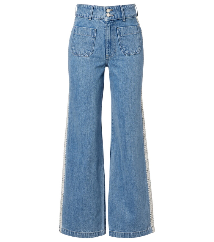 Photo: Veronica Beard Taylor high-rise wide-leg jeans