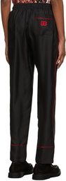 Dolce & Gabbana Black Silk Twill Trousers