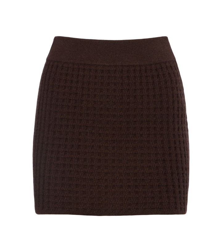 Photo: Jardin des Orangers Waffle-knit wool and cashmere miniskirt