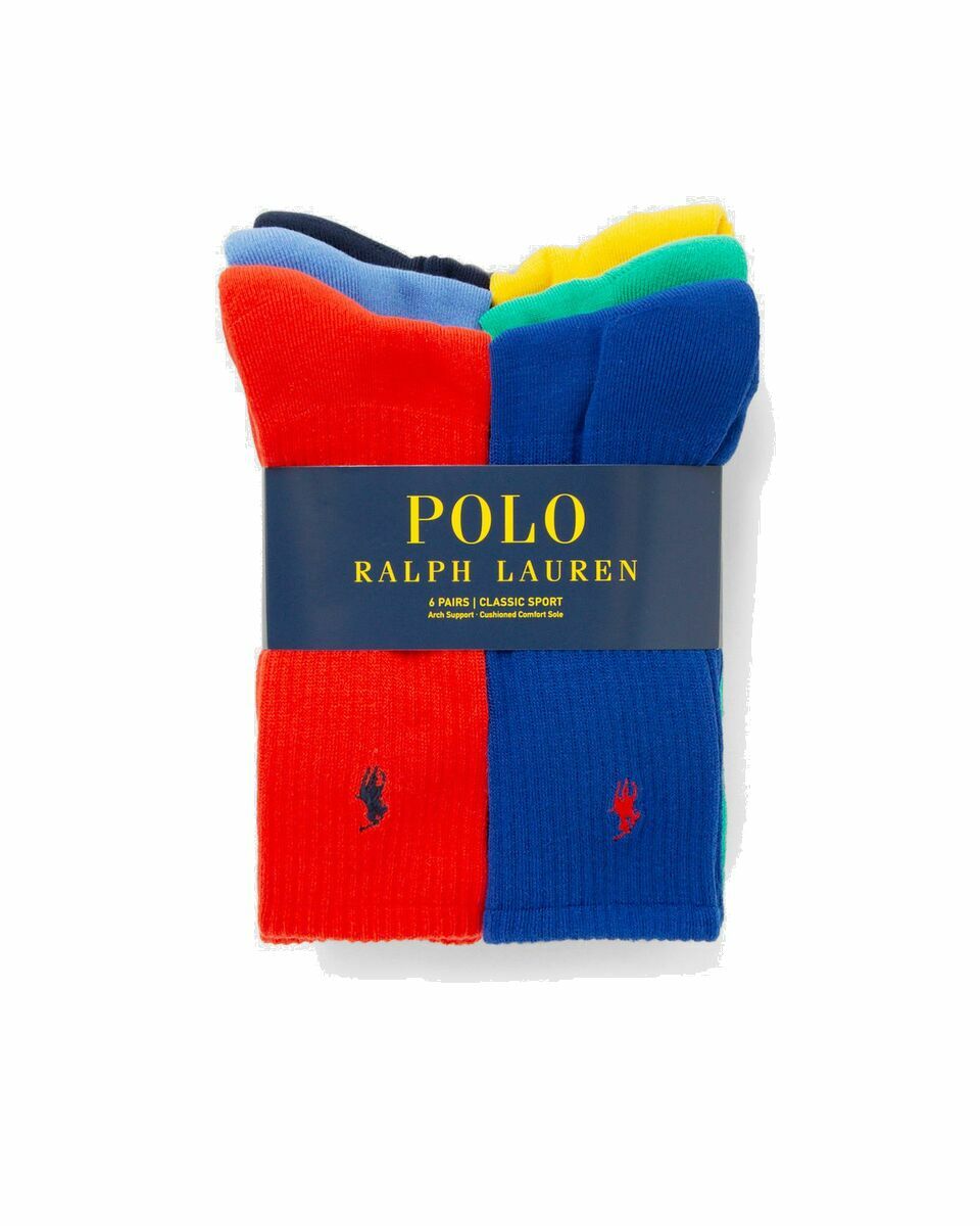 Photo: Polo Ralph Lauren Crew Sock 3 Pack Multi - Mens - Socks