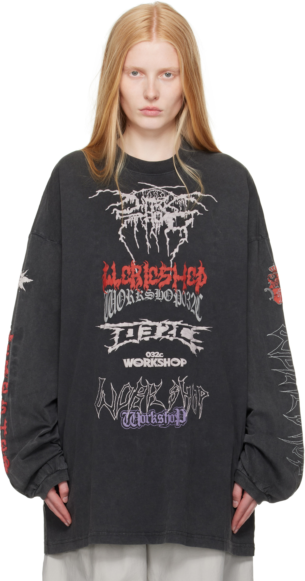 032c Gray Telepresence Oversized T-shirt