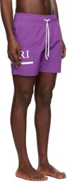 AMIRI Purple M.A. Bar Swim Shorts