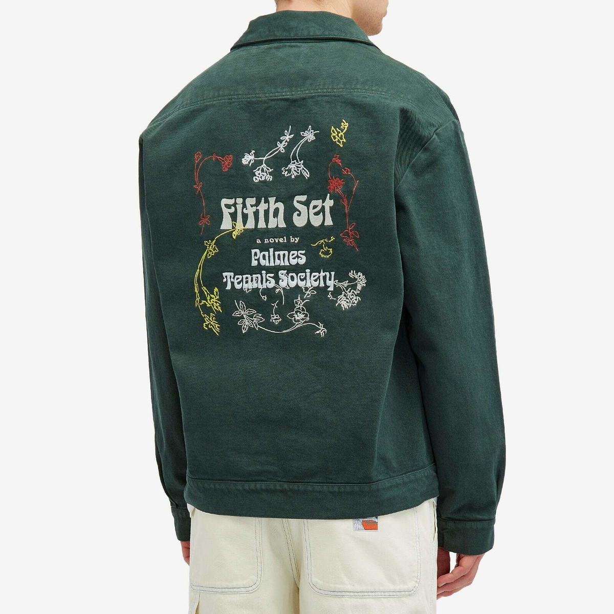Palmes Men's Fifth Twill Shirt Jacket in Bottle Green