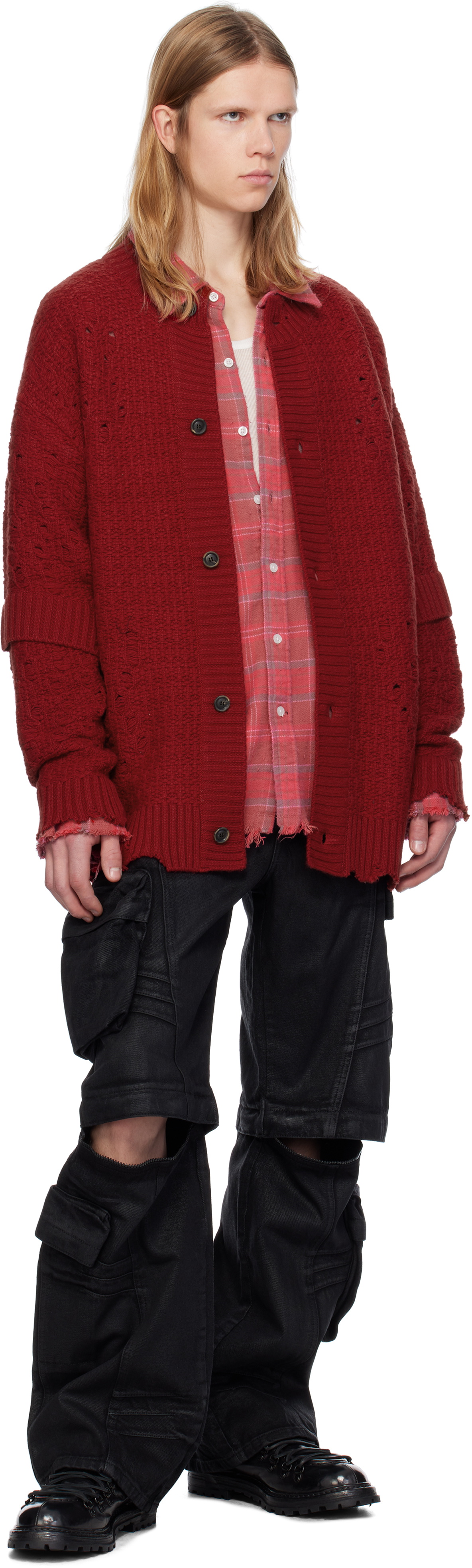 Andersson Bell Red Roghen Wool Long Cardigan