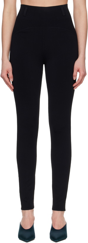 Photo: ALAÏA Black Rib Belt Loop Leggings