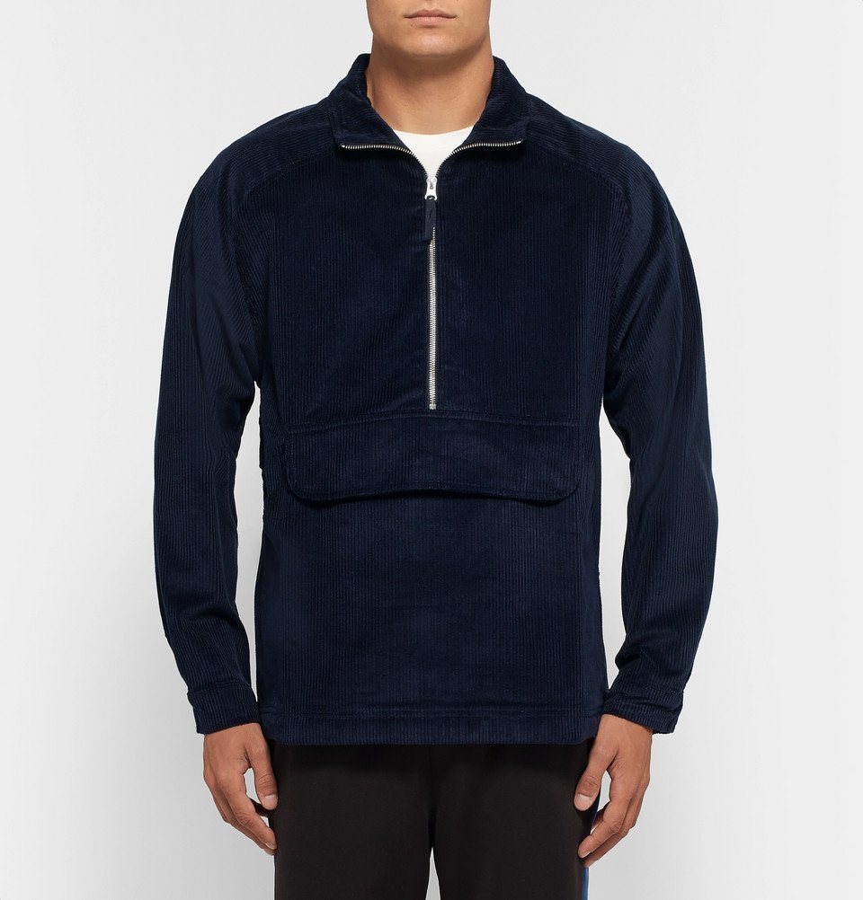 Pop Trading Company - Printed Cotton-Corduroy Half-Zip Jacket