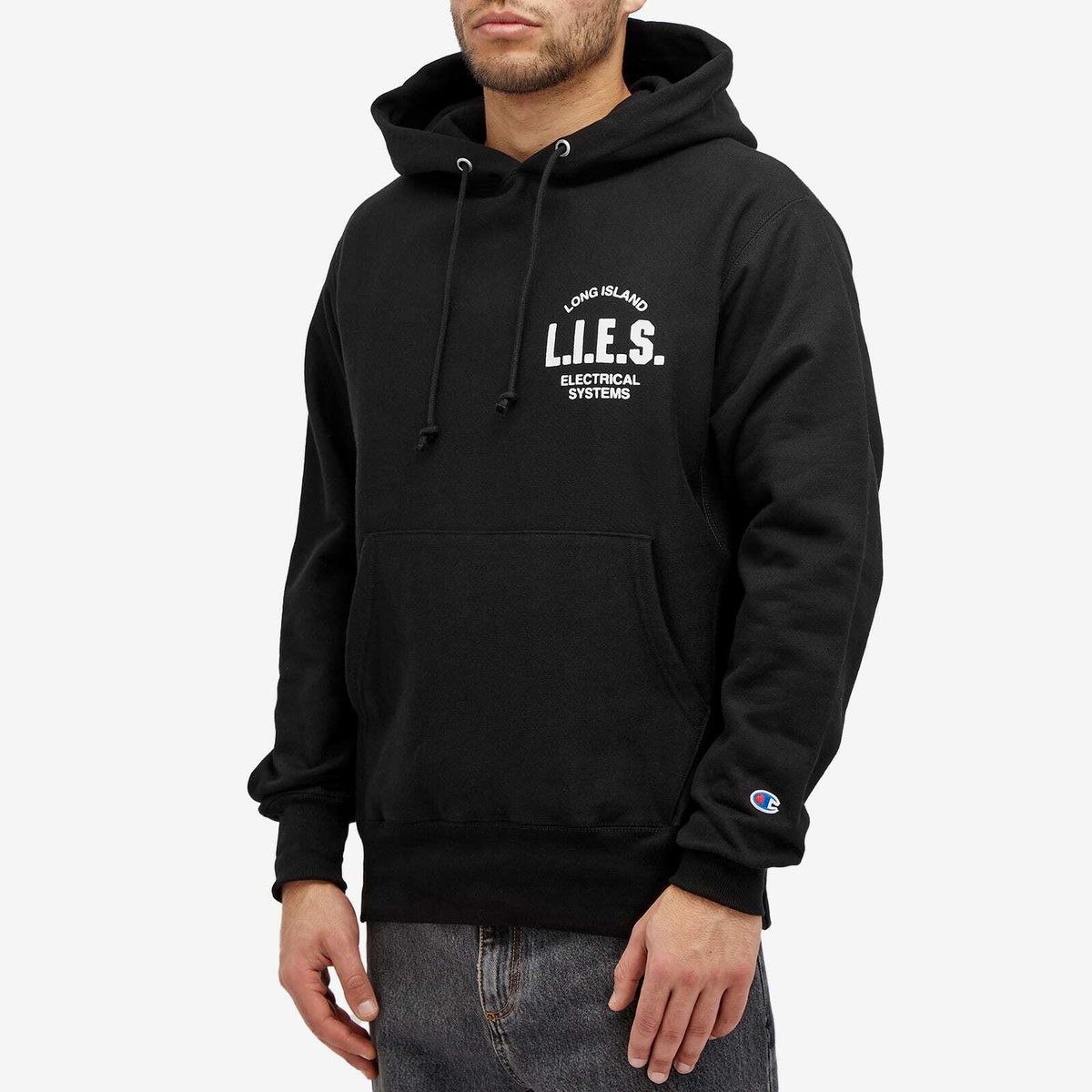 L.I.E.S. Records Men's Classic Logo Hoodie in Black