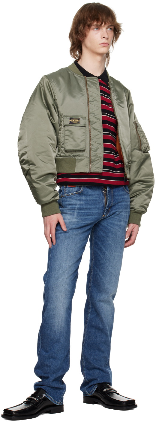 Martine Rose Blue Faded Jeans