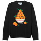 Casablanca Men's D'Oranges Intarsia Knit Jumper in Black