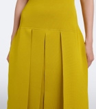 Alaïa Pleated knitted maxi dress