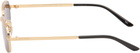 Gucci Gold Rectangular Sunglasses
