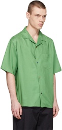 4SDESIGNS Green Rayon Short Sleeve Shirt