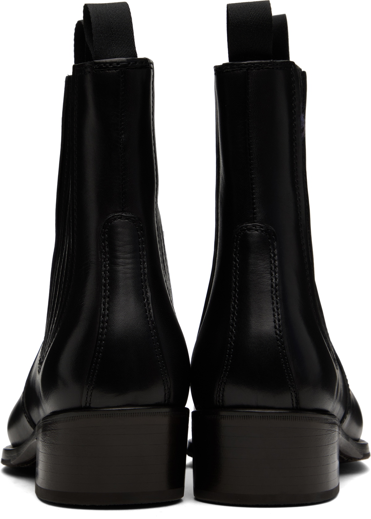 LEMAIRE Black Leather Chelsea Boots
