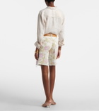Citizens of Humanity Ayla floral denim Bermuda shorts