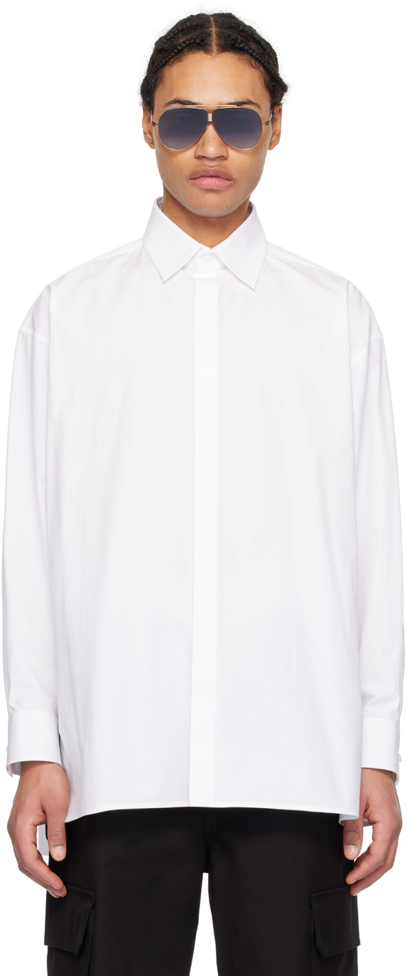 Valentino White Spread Collar Shirt Valentino