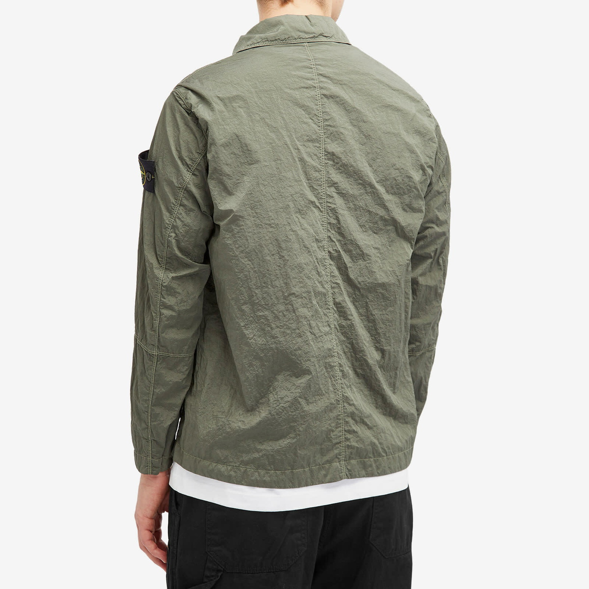 ジャケット・アウター STONE  Nylon l Shirt Jacket Stone Island Men's Nylon Metal Shirt Jacket in Black Stone