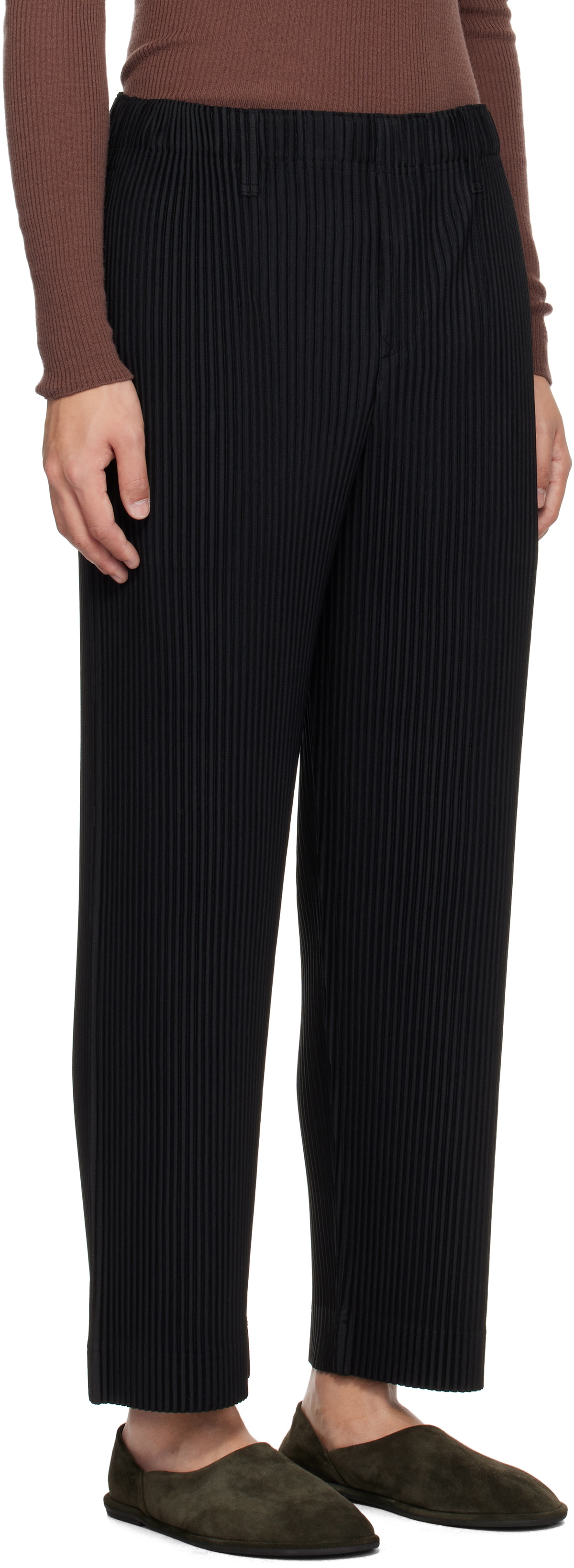 HOMME PLISSÉ ISSEY MIYAKE Black Tailored Pleats 2 Trousers Homme 