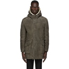 Yves Salomon Reversible Grey Suede Coat