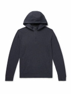 Kjus - Inverness Eco-Coffee Cotton-Blend Jersey Half-Zip Hoodie - Blue