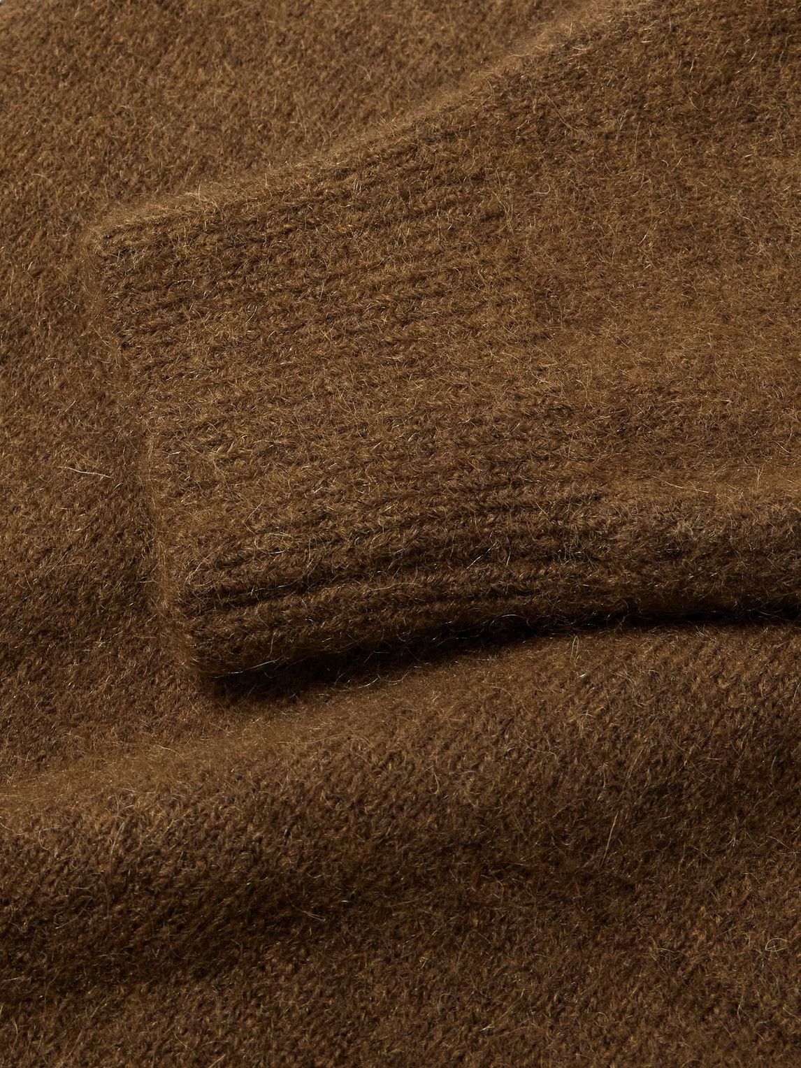 LE 17 SEPTEMBRE - Knitted Zip-Up Cardigan - Brown