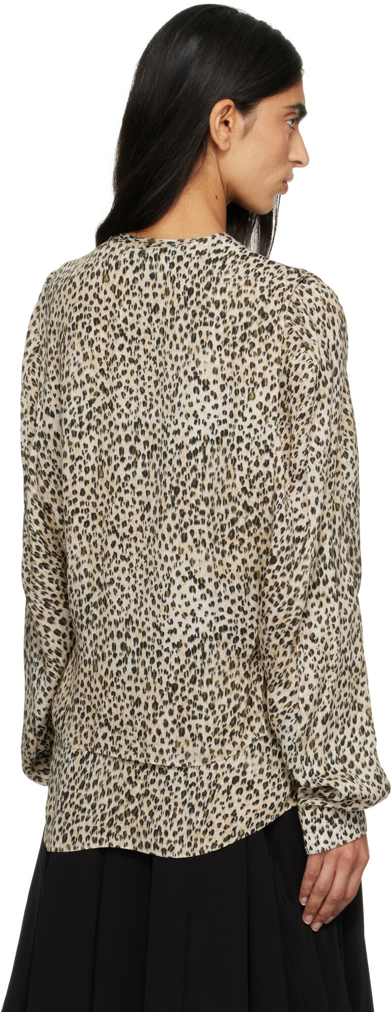 LEMAIRE Beige Printed Two Layers Blouse