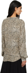 LEMAIRE Beige Printed Two Layers Blouse