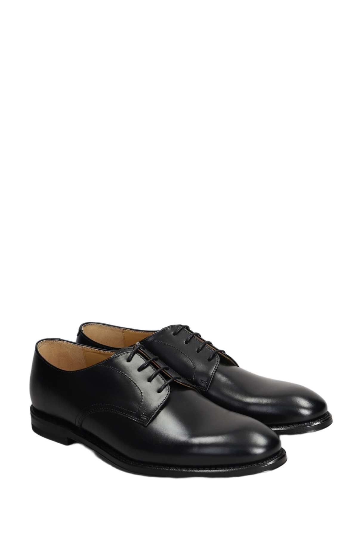 Henderson Baracco Lace Up Shoes In Black Leather