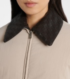 Bottega Veneta Intrecciato leather-trimmed down jacket