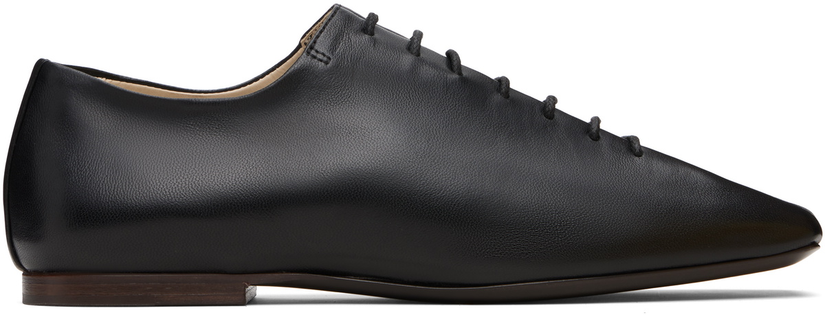 LEMAIRE Black Souris Flat Classic Derbys